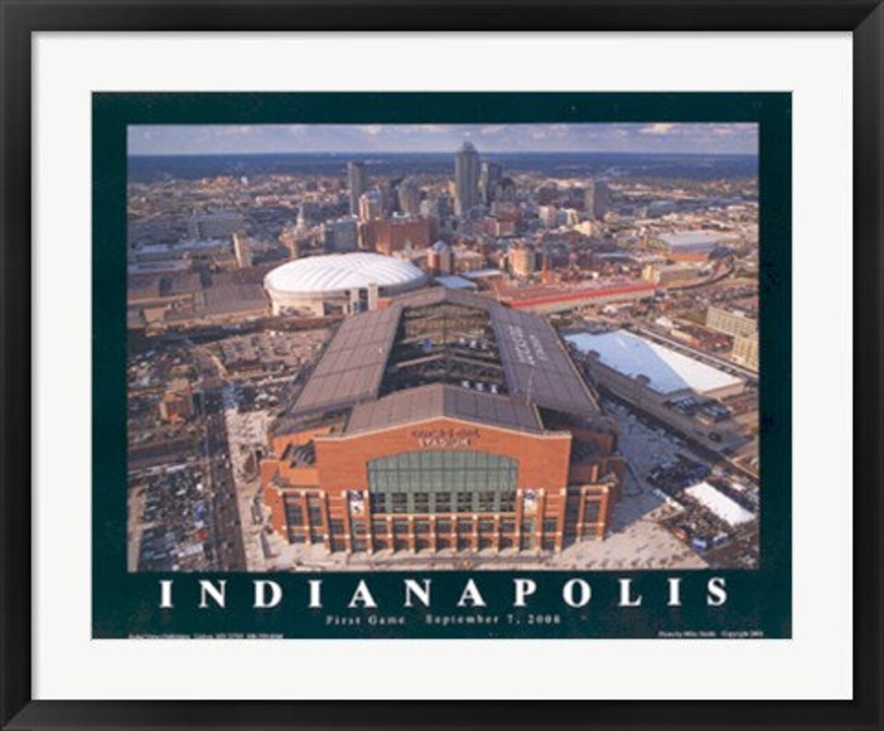 Framed Art Indianapolis Colts, Lucas Oil Stadium, Indiana by Mike Smith 22 x 28